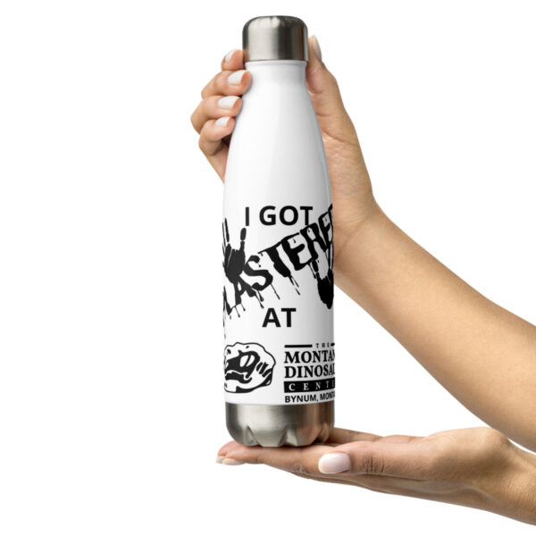 "I Got Plastered at the Montana Dinosaur Center" Stainless Steel Water Bottle - Image 2