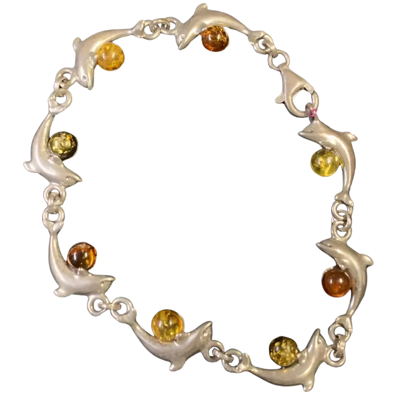 Amber Dolphin Bracelet