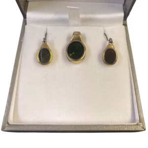 Ammolite Pendant and Earrings