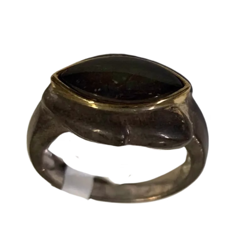 Ammolite Silver Ring (Size 6)
