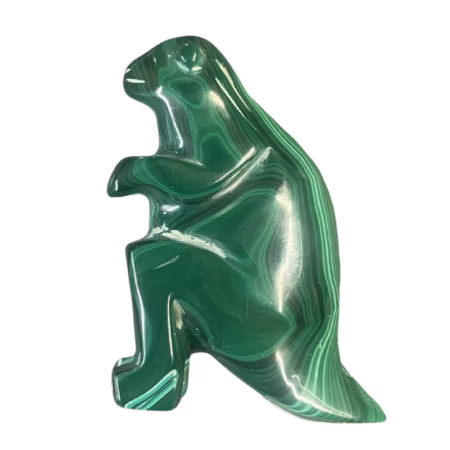 Malachite Carved Dinosaur Figure