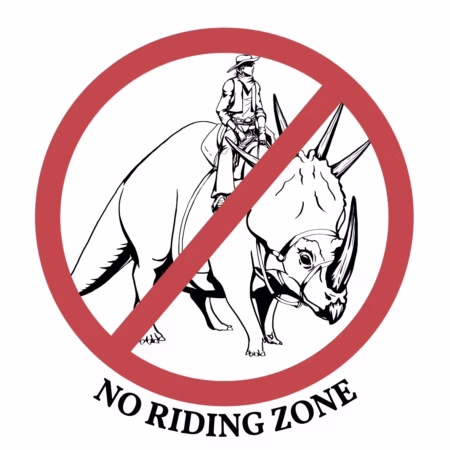 No Riding Zone Sticker