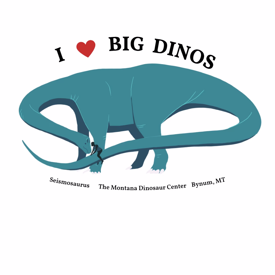 I <3 Big Dinos Color Sticker