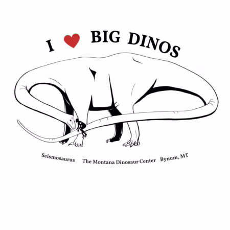I <3 Big Dinos BW Sticker